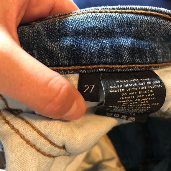 J Brand Blue Fringe Hem Jeans - Picture 10 of 14